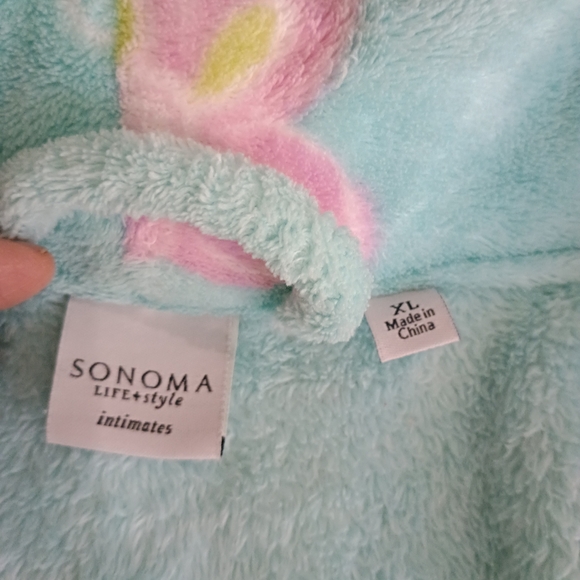 Sonoma Aqua Floral Women's Robe - Picture 3 of 5